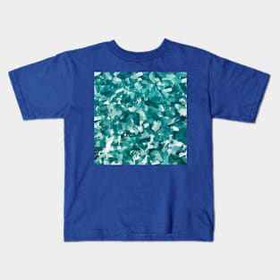 Blue Sea Spark Abstract Painting Kids T-Shirt